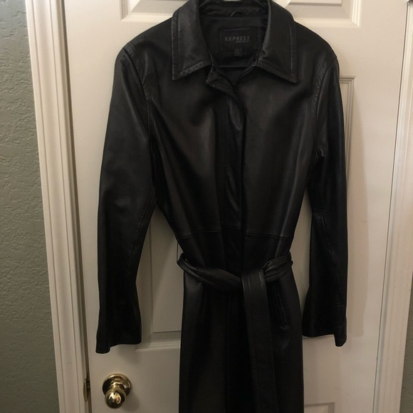 Express Jackets & Blazers - Leather trench coat